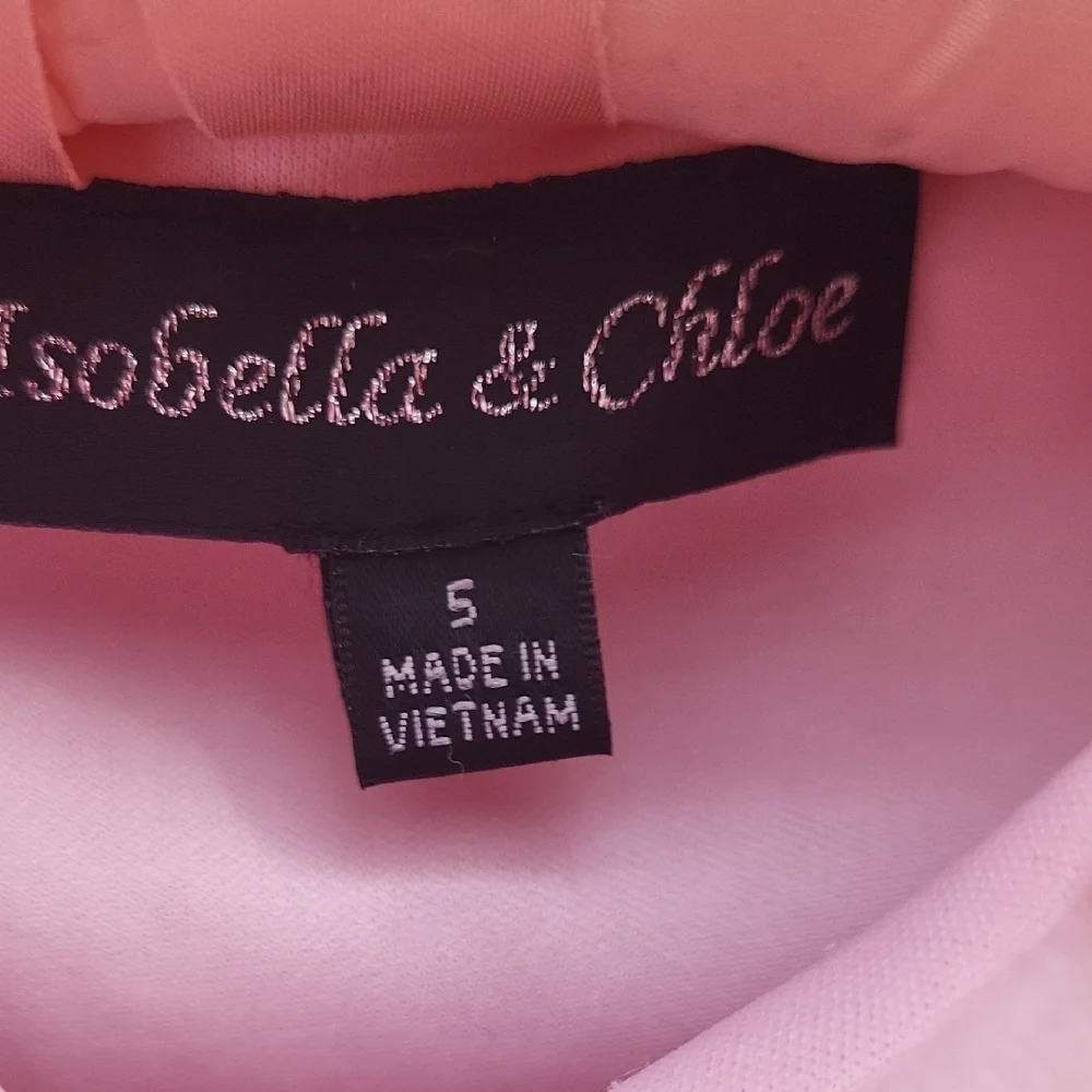 Isobella & Chloe Light Pink Ruffle Pea Coat
